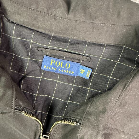 Polo Ralph Lauren Jacket Mens 3XB Black Bi Swing Full Zip Bomber Chin Strap - Picture 3 of 8